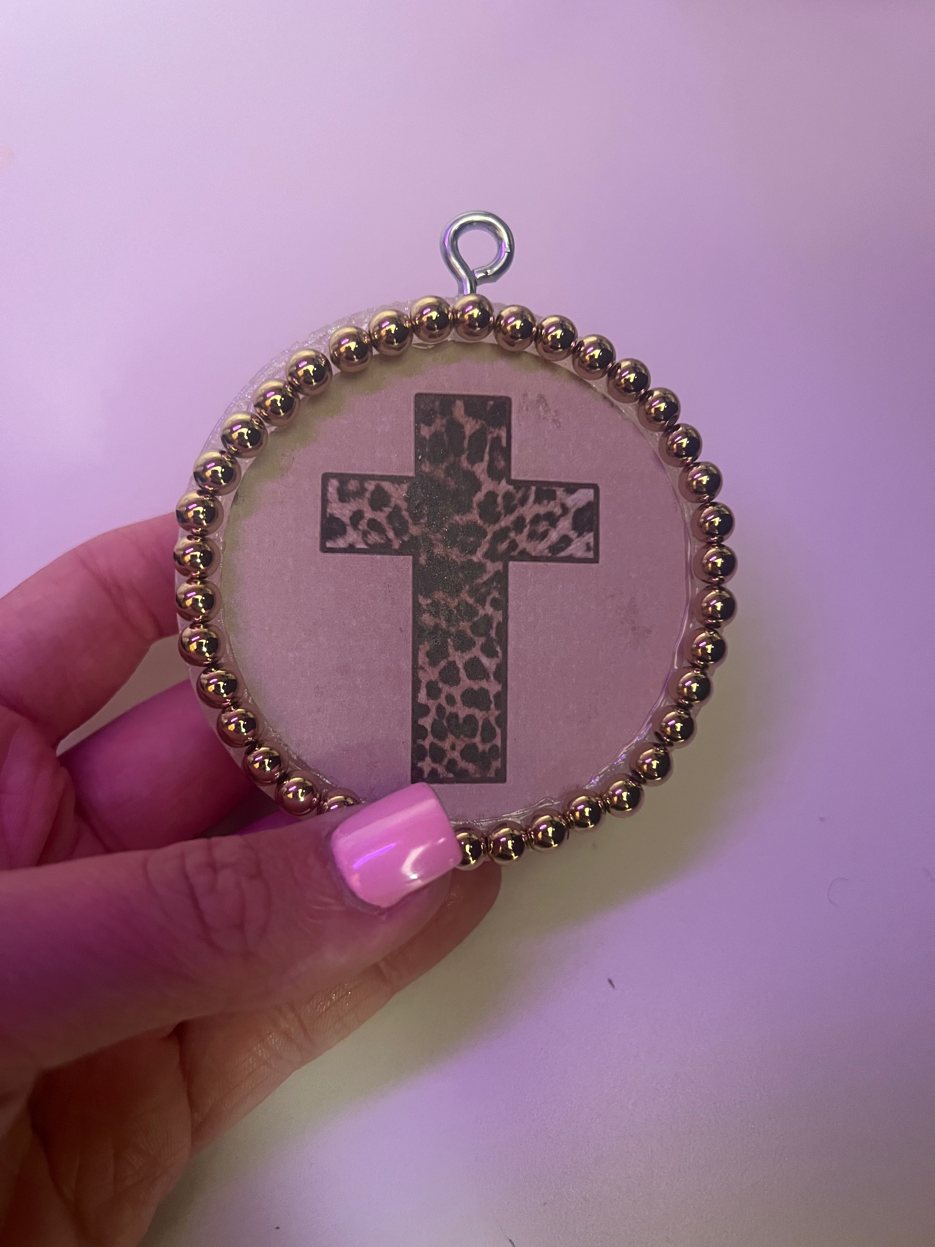 CHEETAH PRINT CROSS CARDSTOCK FRESHIE