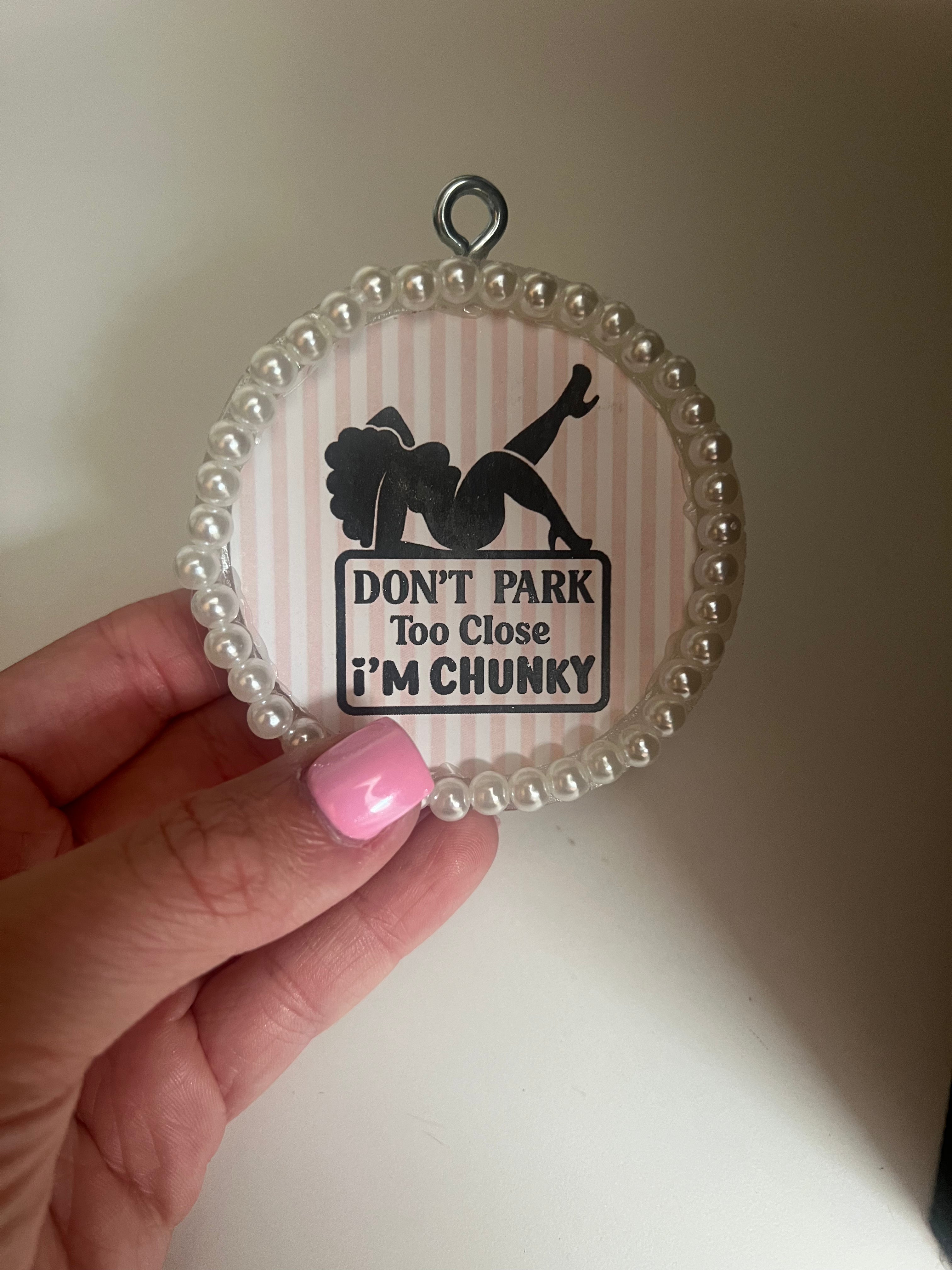 "DON'T PARK TOO CLOSE IM CHUNKY" CARDSTOCK FRESHIE