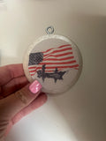AMERICAN FLAG FISHING CARDSTOCK FRESHIE
